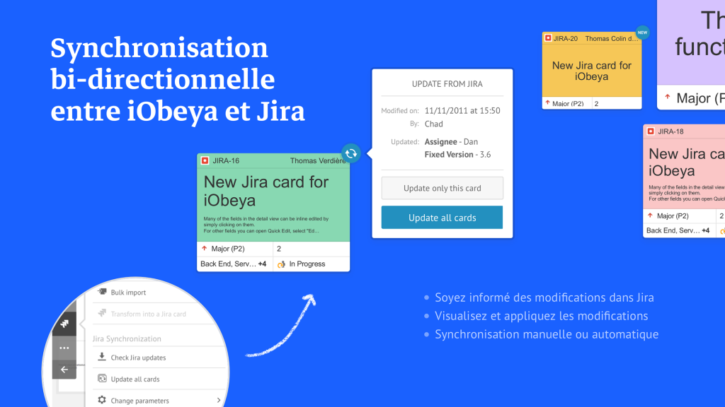 Synchronisation bi-directionnelle entre iObeya et Jira