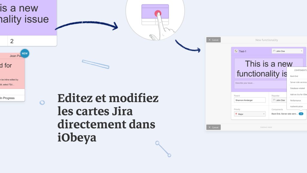 Éditez et modifiez les cartes Jira directement dans iObeya