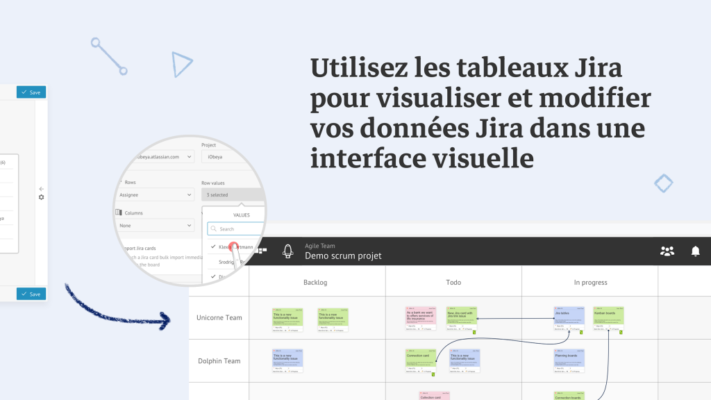 Utilisez les tableaux Jira pour visualiser et modifier vos données Jira dans une interface visuelle