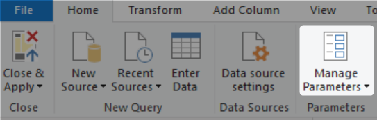 PowerBi - Manage Parameters